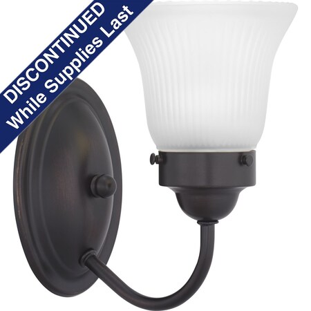 Progress Lighting Fluted Glass Collection One-Light Bath & Vanity P3287-20ET